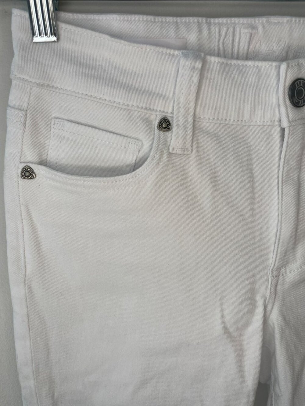 Kut From The Kloth Nikki Mid Rise Ankle Flare White Denim Jeans Wmn's Sz 2 NWT - Picture 3 of 14